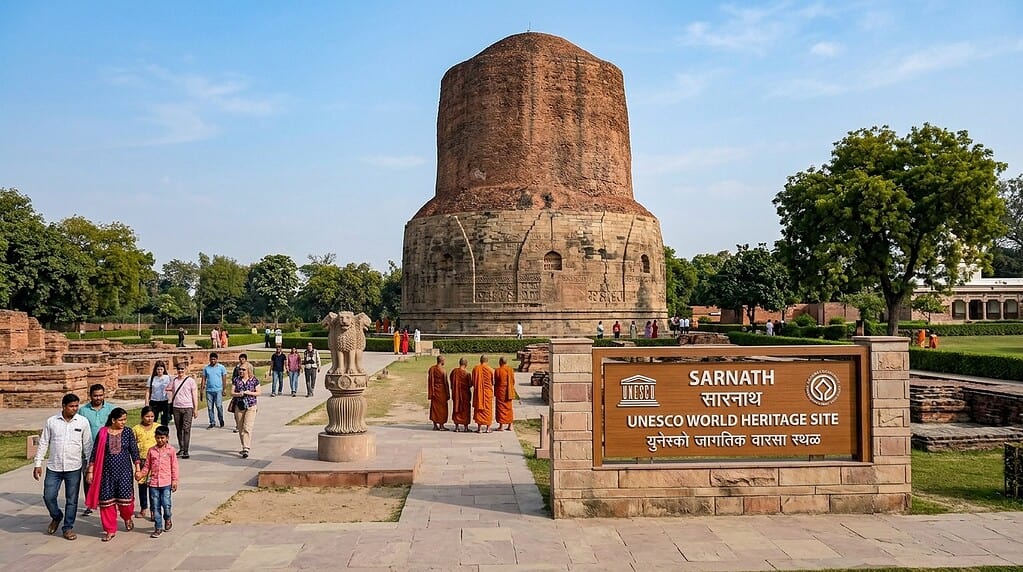 सारनाथचा ‘जागतिक वारसा’ यादीत समावेश! भारतातील युनेस्को मान्यताप्राप्त स्थळांची संख्या ४५ वर